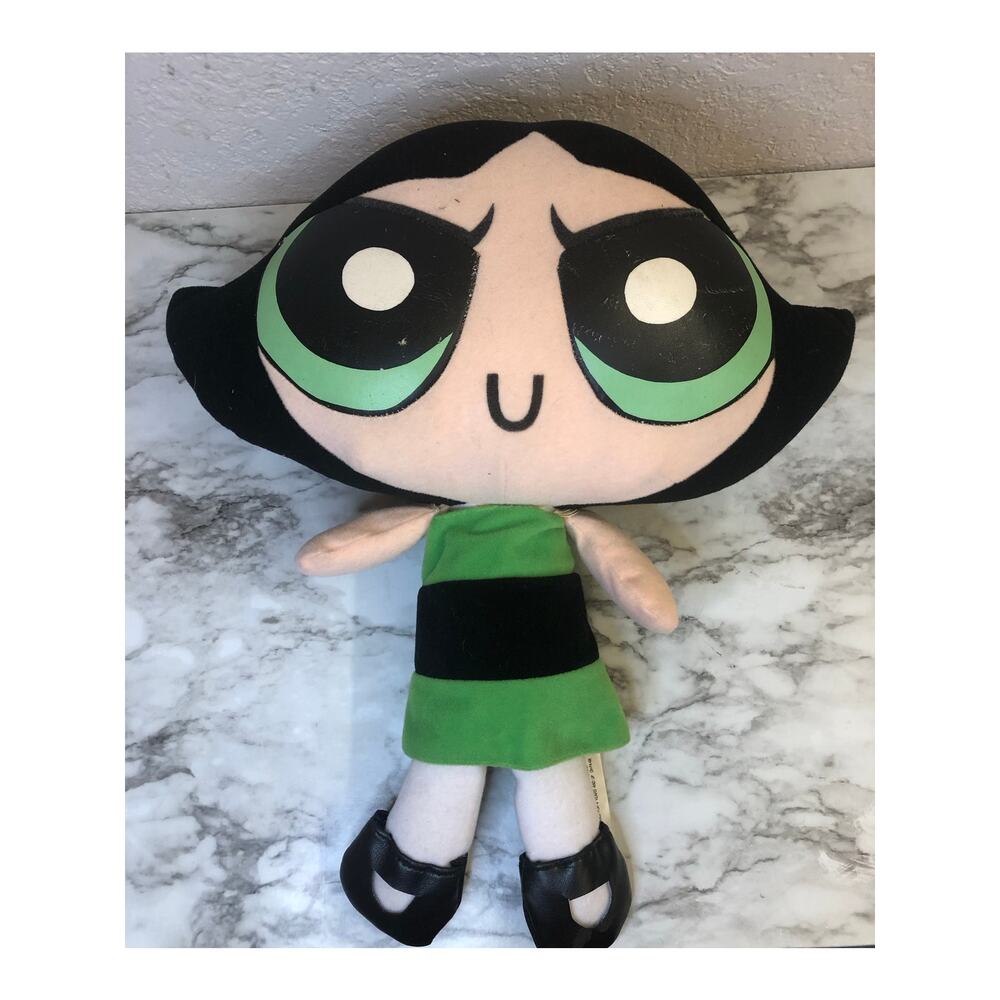 Vintage 1999 Cartoon Network Power Puff Girls Buttercup 17" Plush